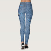 Trendy Distressed Look Denim Jeans Leggings (Dos)