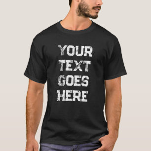 Trendy distressed tekst Mannen Modern groot letter T-shirt