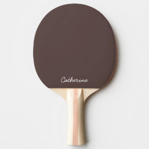 Trendy donkere mokkabruine aangepaste pingpongbat tafeltennisbatje
