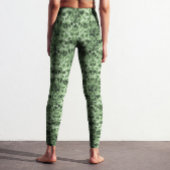 Trendy Donkergroen Ombre Tie Dye Shibori Effect Leggings