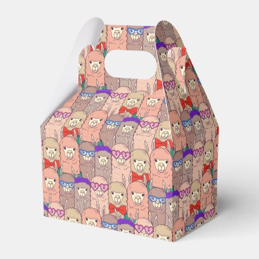Trendy Dpress Llama Pattern Bedankdoosjes (Voorkant Zijde)