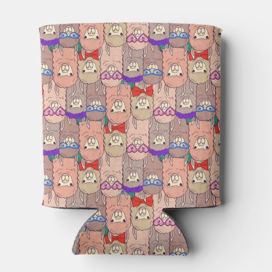 Trendy Dpress Llama Pattern Blikjeskoeler (Achterkant)