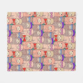 Trendy Dpress Llama Pattern Fleece Deken (Voorkant (Horizontaal))