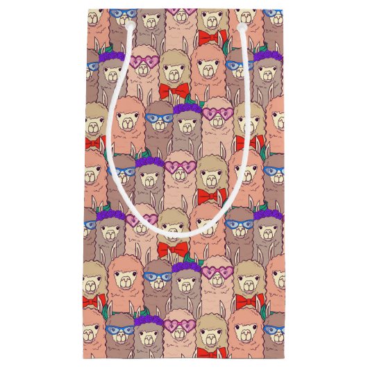 Trendy Dpress Llama Pattern Klein Cadeauzakje (Voorkant)