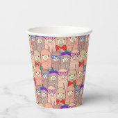Trendy Dpress Llama Pattern Papieren Bekers (Achterkant)