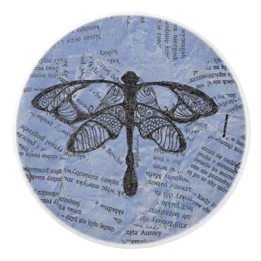 Trendy Drawer Cabinet Pulls Dragonfly Keramische Knop (Voorkant)