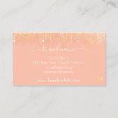 Trendy Driving Light Gold Rain Pastel Pink Peach Visitekaartje (Achterkant)