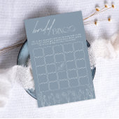 Trendy Dusty Blue Floral Vrijgezellenfeest Bingo G