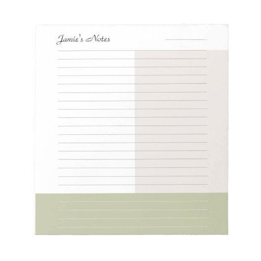 Trendy Eenvoudig Colorblock Notitieblok (Voorkant)