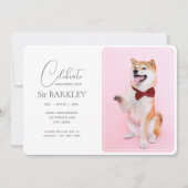 Trendy & Eenvoudig Huisdier Memorial Foto uitnodig Kaart (Voorkant)