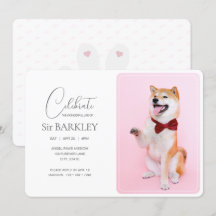 Trendy & Eenvoudig Huisdier Memorial Foto uitnodig