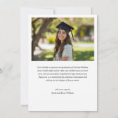 Trendy Elegant Afstuderen Script Photo Afstuderen Aankondiging (Achterkant)