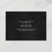 Trendy Elegant Black Grey Executive Manager Visitekaartje (Achterkant)