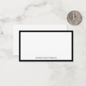 Trendy Elegant Black White Minimalist Sjabloon (Voorkant / Achterkant in situ)