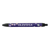 TRENDY Elegant Blue Flower PATTERN Pen (Voorkant)