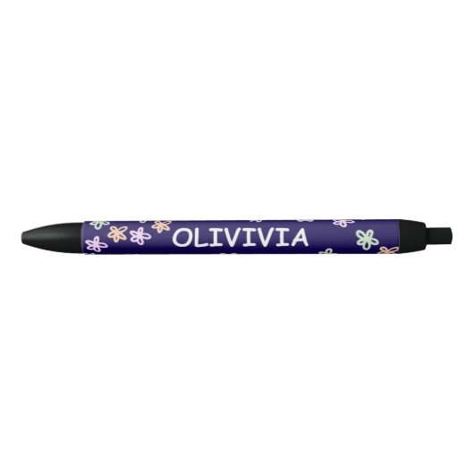 TRENDY Elegant Blue Flower PATTERN Pen (Voorkant)