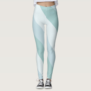 Trendy Elegant Blue Green Sjabloon Modern Design Leggings