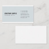 Trendy Elegant Blue Minimalistic Plain New Gothic Visitekaartje (Voorkant / Achterkant)