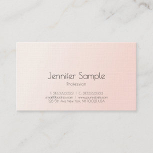 Trendy Elegant Blush Pink Modern Minimalist Visitekaartje
