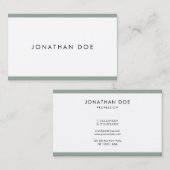 Trendy Elegant Design Professional Plain Smooth Visitekaartje (Voorkant / Achterkant)