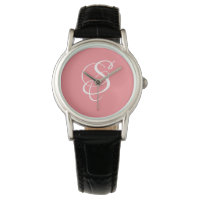 Trendy Elegant DIY White Script Monogram/Koraal