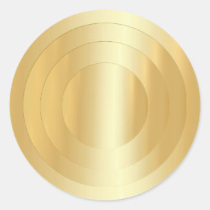 Trendy Elegant Faux Gold Glamoureuze Sjabloon Ronde Sticker