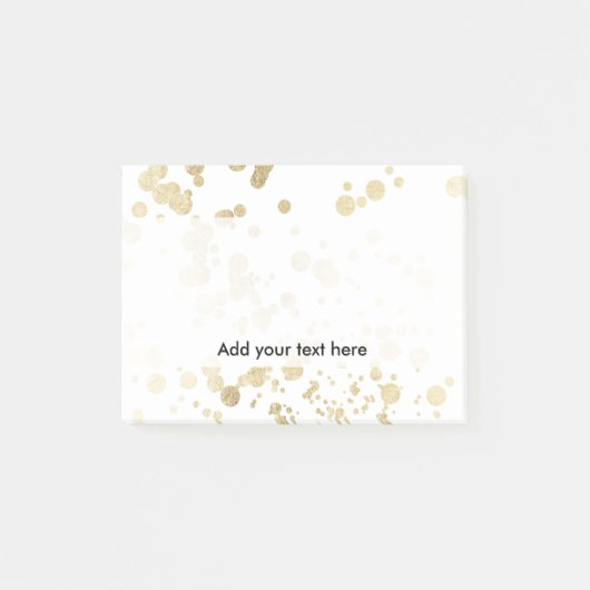 Trendy elegant faux modern confetti patroon post-it® notes (Voorkant)