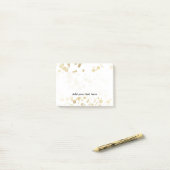 Trendy elegant faux modern confetti patroon post-it® notes (Op bureau)