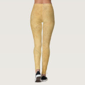 Trendy Elegant Gebruikt Oud Papier Look Sjabloon Leggings (Achterkant)