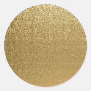 Trendy Elegant Glamour Faux Gold Classic Round St Ronde Sticker