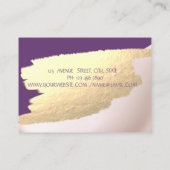 Trendy,Elegant,Gold Foil Brush Stroke,Lashes Visitekaartje (Achterkant)