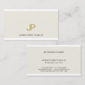 Trendy Elegant Gold Monogram Design Modern Luxe Visitekaartje
