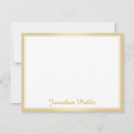 Trendy Elegant Goud Handgeschreven Script Sjabloon (Voorkant)