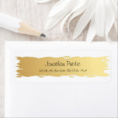 Trendy Elegant Goud Wit Script Luxe Modern Etiket (Insitu)