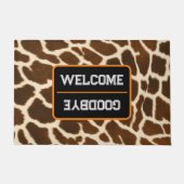 Trendy Elegant Koe Faux Leather Collectie Deurmat (Voorkant)