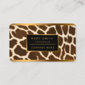 Trendy Elegant Koe Faux Leather Collectie Visitekaartje (Voorkant)