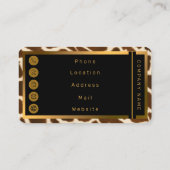 Trendy Elegant Koe Faux Leather Collectie Visitekaartje (Achterkant)