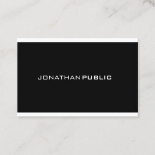 Trendy Elegant Minimalistisch ontwerp zwart wit Visitekaartje