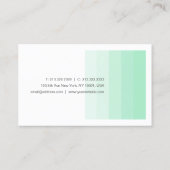 Trendy Elegant Mint Green White Calligraphy Script Visitekaartje (Achterkant)