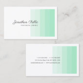 Trendy Elegant Mint Green White Calligraphy Script Visitekaartje (Voorkant / Achterkant)