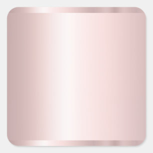 Trendy Elegant Modern Blank Template Roze Goud Vierkante Sticker