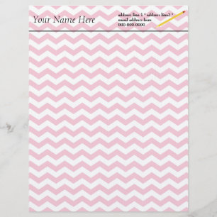 Trendy, elegant, modern roze chevron briefhoofd ontwerp