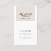 Trendy Elegant Monogram Clean Plain Luxury Visitekaartje (Achterkant)