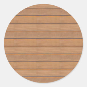 Trendy Elegant Ontwerp Natuur Lege Houten Sjabloon Ronde Sticker