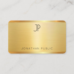 Trendy Elegant Professional Sjabloon Faux Gold Visitekaartje