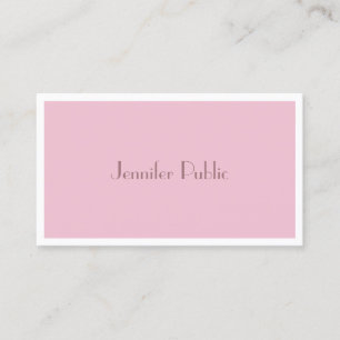 Trendy Elegant Roos Color Modern Design Sjabloon Visitekaartje