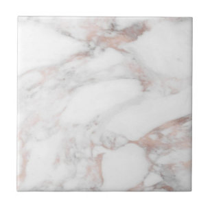 Trendy Elegant Roos Gold Marble Customer Sjabloon Tegeltje