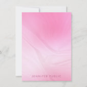 Trendy Elegant Roze Moderne Sjabloon Rechthoek (Voorkant)