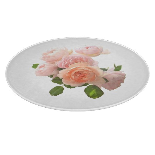 Trendy Elegant Rozen Moderne Design Sjabloon Snijplank (Hoek)