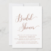 Trendy Elegant Script Terracotta Vrijgezellenfeest Kaart (Voorkant)